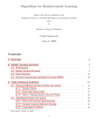 Image of Algorithms for Reinforcement Learning