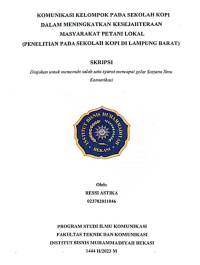 Image of KOMUNIKASI	KELOMPOK    PADA  SEKOLAH   KOPI DALAM  MENINGKATKAN  KESEJAHTERAAN MASYARAKAT PETANI LOKAL