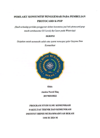 Image of PERILAKU	KONSUMTIF  PENGGEMAR   PADA PEMBELIAN PHOTOCARD	K-POP