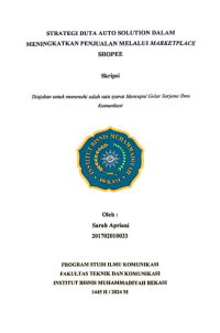 Image of STRATEGI   DUTA AUTO  SOLUTION   DALAM MENINGKATKAN    PENJUALAN   MELALUI  MARKETPLACE SHOPEE